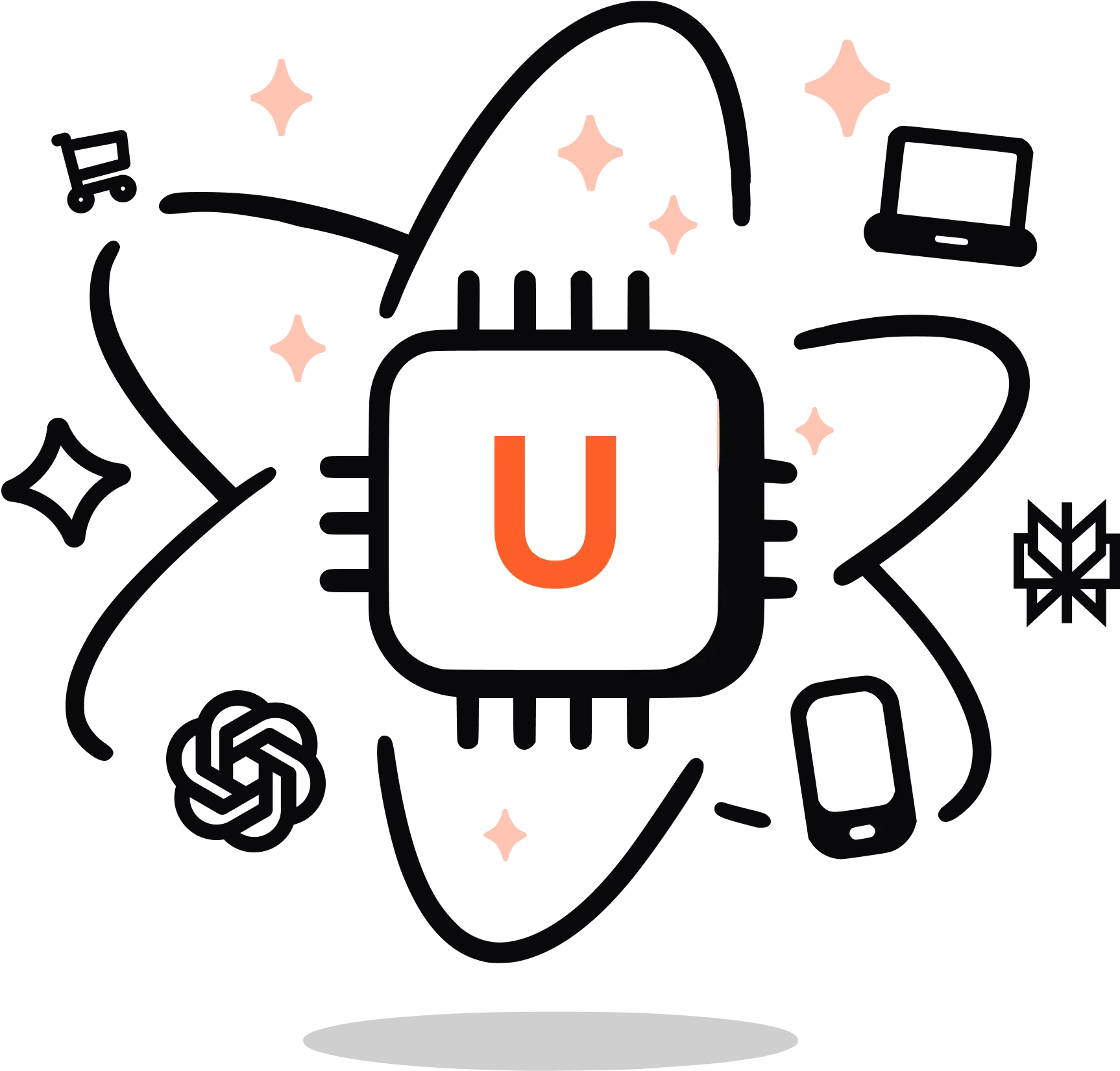 Ubersuggest MCP - AI chip connecting to tools